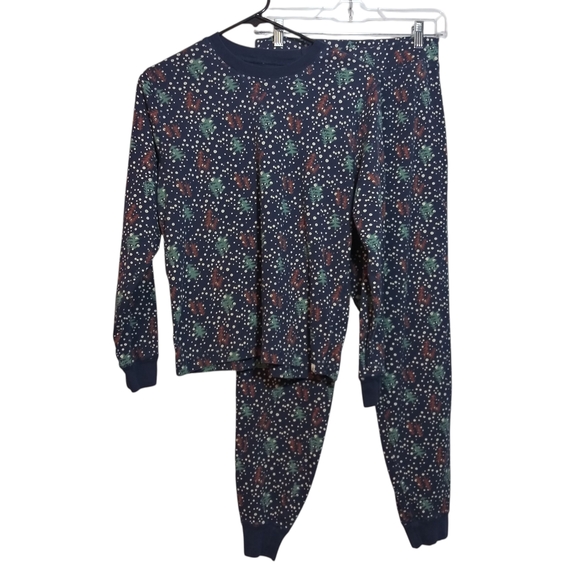 Pact Organic Unisex Hibernation One For All Holiday Pj Set Size M - Picture 1 of 12